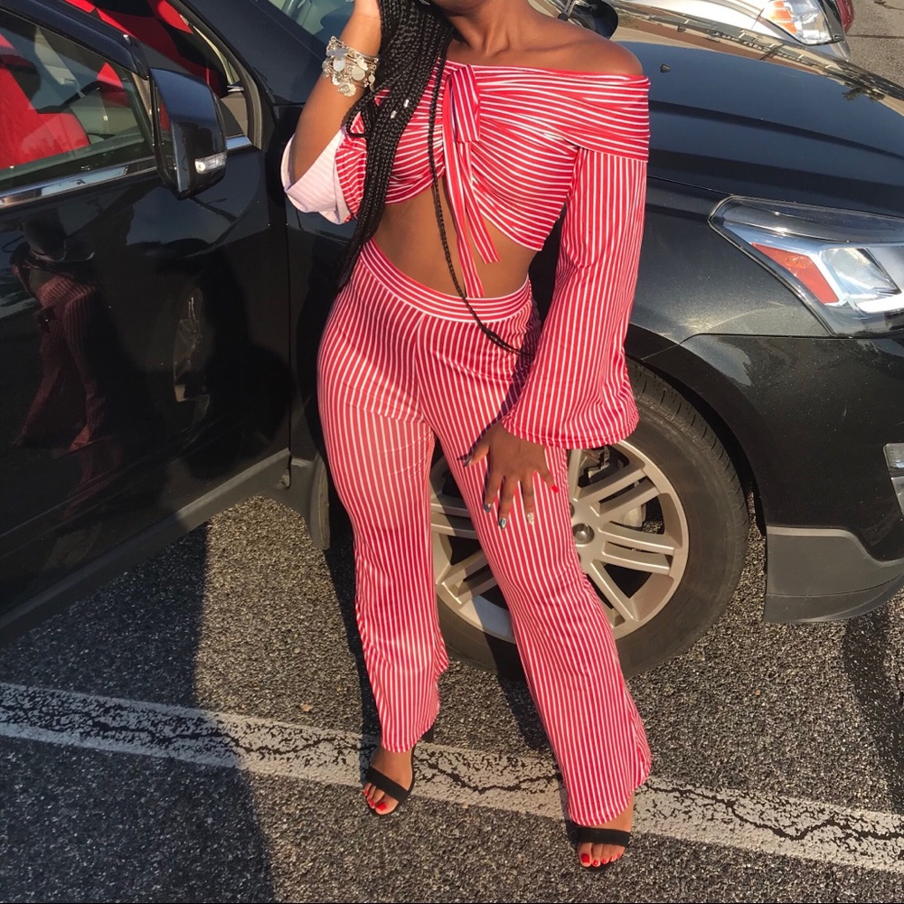 Women's Off Shoulder 2 Piece Outfit
